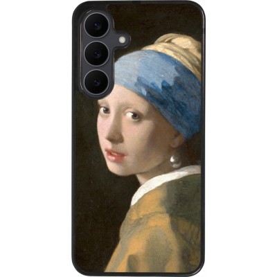 Samsung Galaxy S25 FE Case Hülle - Silikon schwarz Kunstbild - Das Mädchen mit dem Perlenohrring - Jan Vermeer