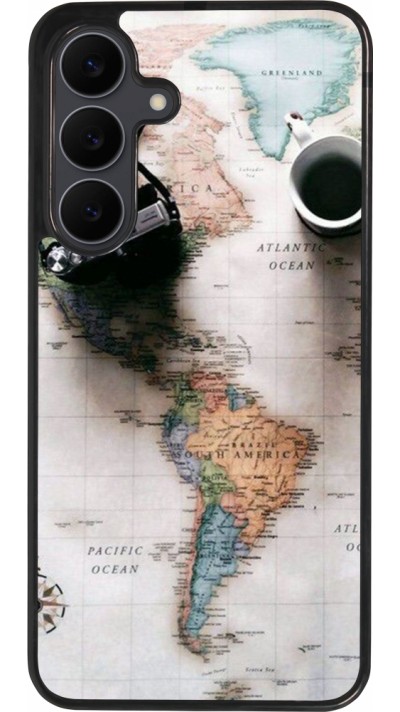 Samsung Galaxy S25 FE Case Hülle - Silikon schwarz Travel 01