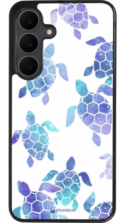 Samsung Galaxy S25 FE Case Hülle - Silikon schwarz Turtles pattern watercolor