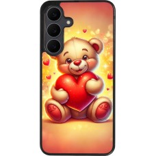 Samsung Galaxy S25 FE Case Hülle - Silikon schwarz Valentin 2024 Teddy Liebe