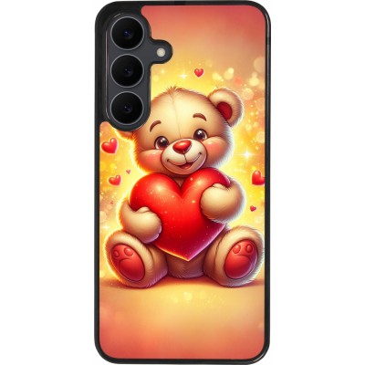 Samsung Galaxy S25 FE Case Hülle - Silikon schwarz Valentin 2024 Teddy Liebe