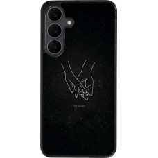 Samsung Galaxy S25 FE Case Hülle - Silikon schwarz Valentine 2023 hands forever