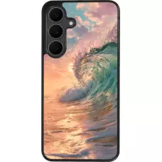 Coque Samsung Galaxy S25 FE - Silicone rigide noir Wave Sunset