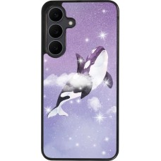 Samsung Galaxy S25 FE Case Hülle - Silikon schwarz Whale in sparking stars