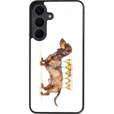 Samsung Galaxy S25 FE Case Hülle - Silikon schwarz Wine Teckel