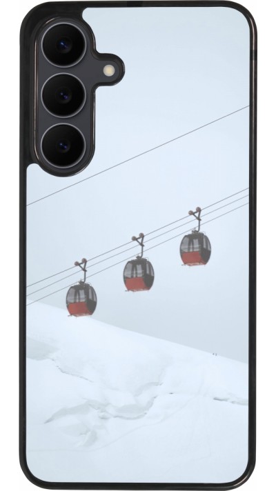 Coque Samsung Galaxy S25 FE - Silicone rigide noir Winter 22 ski lift