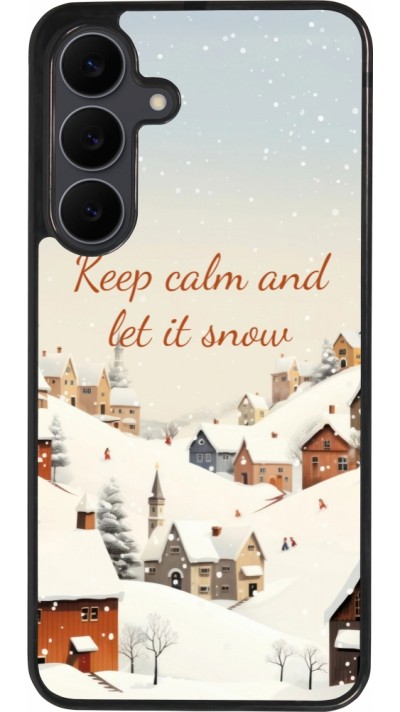 Samsung Galaxy S25 FE Case Hülle - Silikon schwarz Winter 25 Winter Keep calm and let it snow