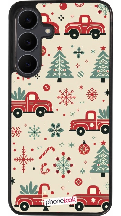 Samsung Galaxy S25 FE Case Hülle - Silikon schwarz Weihnachten 2024 Lkw Tanne