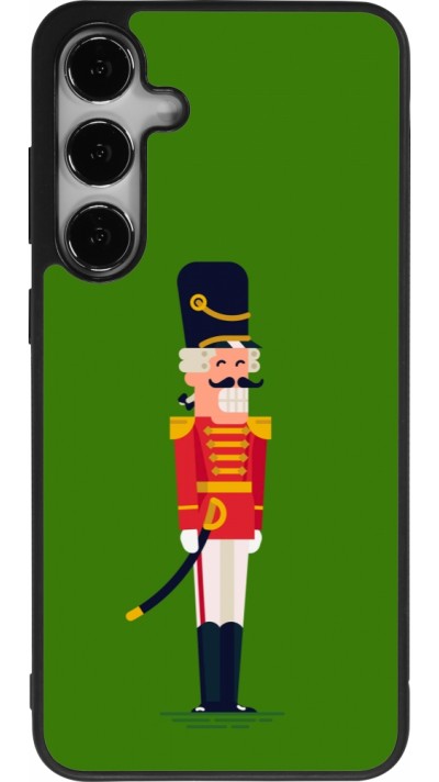 Samsung Galaxy S25+ Case Hülle - Silikon schwarz Christmas 25 Nutcracker Green