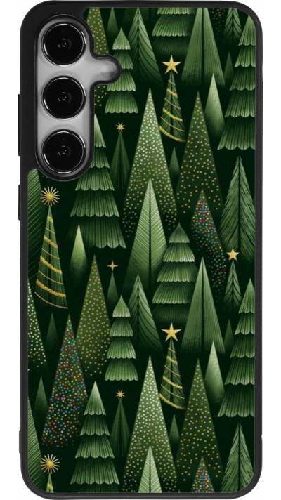 Samsung Galaxy S25+ Case Hülle - Silikon schwarz Christmas 25 Pattern Xmas Tree