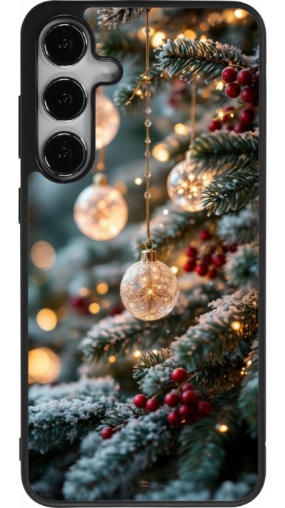 Samsung Galaxy S25+ Case Hülle - Silikon schwarz Christmas 25 Xmas Decorated Tree