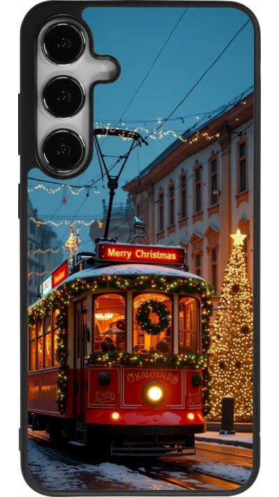 Samsung Galaxy S25+ Case Hülle - Silikon schwarz Christmas 25 Xmas Train