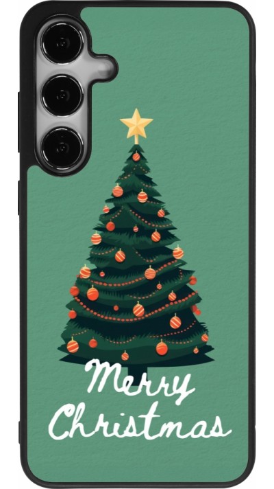 Samsung Galaxy S25+ Case Hülle - Silikon schwarz Christmas 25 Xmas Tree