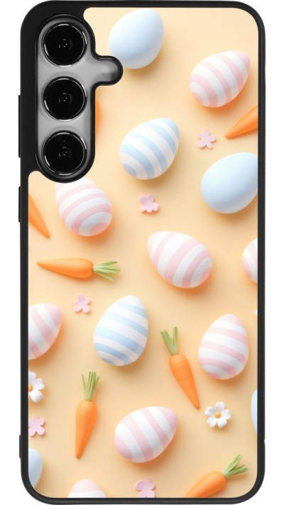 Samsung Galaxy S25+ Case Hülle - Silikon schwarz Easter 2026 Pattern Easter
