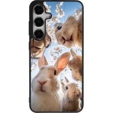 Samsung Galaxy S25+ Case Hülle - Silikon schwarz Easter 2026 Rabbits