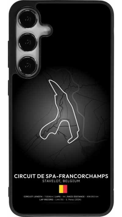 Coque Samsung Galaxy S25+ - Silicone rigide noir F1 Track 2025 Belgium