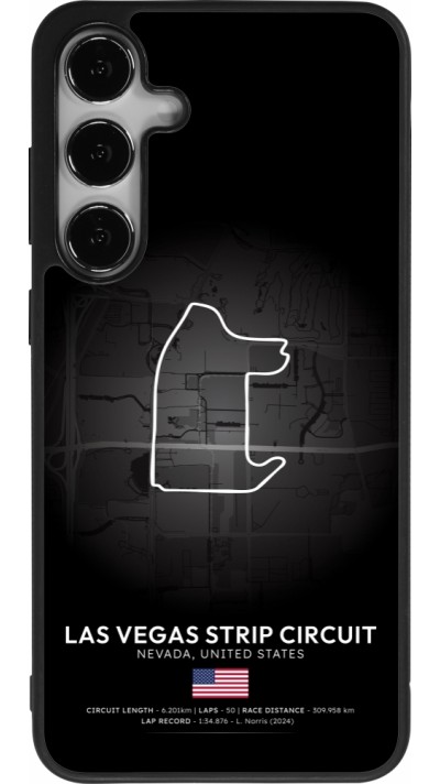 Coque Samsung Galaxy S25+ - Silicone rigide noir F1 Track 2025 Las Vegas