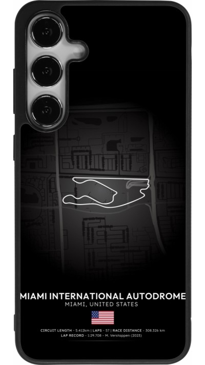 Coque Samsung Galaxy S25+ - Silicone rigide noir F1 Track 2025 Miami