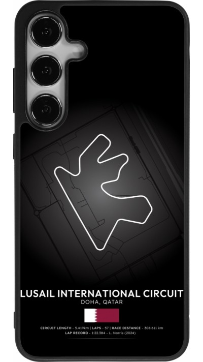 Coque Samsung Galaxy S25+ - Silicone rigide noir F1 Track 2025 Qatar
