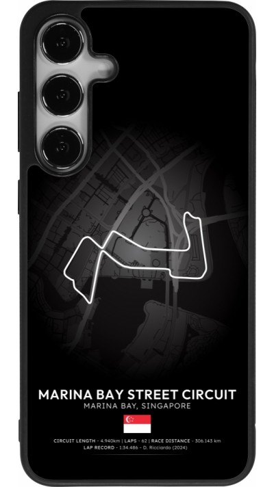 Coque Samsung Galaxy S25+ - Silicone rigide noir F1 Track 2025 Singapore