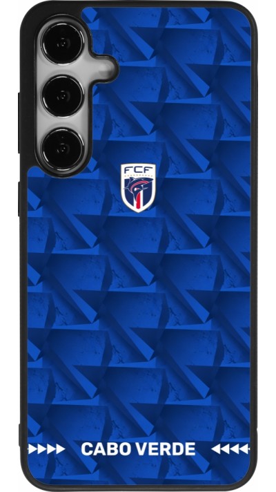 Samsung Galaxy S25+ Case Hülle - Silikon schwarz Kap Verde 2026 personalisierbares Fussballtrikot