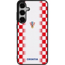 Samsung Galaxy S25+ Case Hülle - Silikon schwarz Kroatien 2026 personalisierbares Fussballtrikot