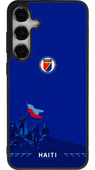 Samsung Galaxy S25+ Case Hülle - Silikon schwarz Haiti 2026 personalisierbares Fussballtrikot