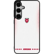 Samsung Galaxy S25+ Case Hülle - Silikon schwarz Jordanien 2026 personalisierbares Fussballtrikot