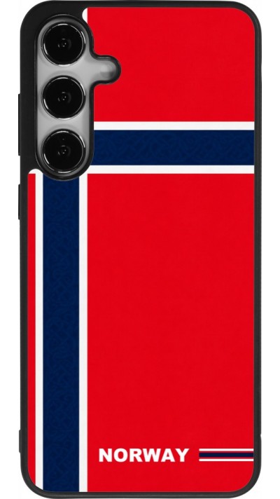 Samsung Galaxy S25+ Case Hülle - Silikon schwarz Norwegen 2026 personalisierbares Fussballtrikot