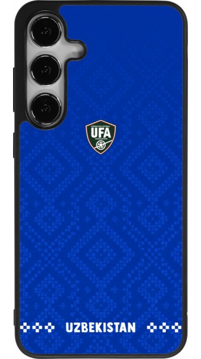 Samsung Galaxy S25+ Case Hülle - Silikon schwarz Usbekistan 2026 personalisierbares Fussballtrikot