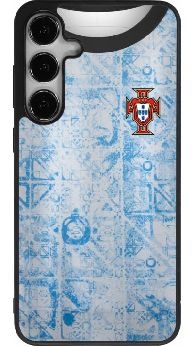 Samsung Galaxy S25+ Case Hülle - Silikon schwarz Portugal Away personalisierbares Fussballtrikot