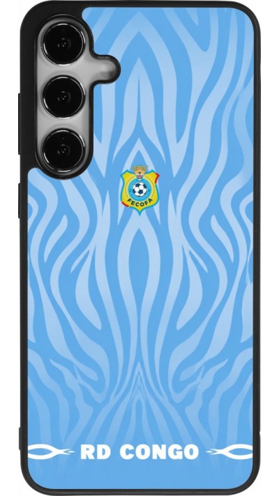 Samsung Galaxy S25+ Case Hülle - Silikon schwarz Demokratische Republik Kongo 2026 personalisierbares Fussballtrikot
