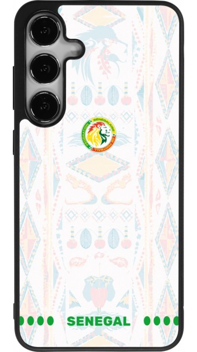 Samsung Galaxy S25+ Case Hülle - Silikon schwarz Senegal 2026 personalisierbares Fussballtrikot