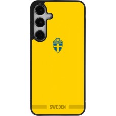 Samsung Galaxy S25+ Case Hülle - Silikon schwarz Schweden 2026 personalisierbares Fussballtrikot