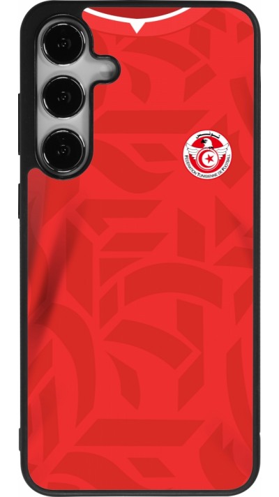 Samsung Galaxy S25+ Case Hülle - Silikon schwarz Tunesien 2022 personalisierbares Fussballtrikot