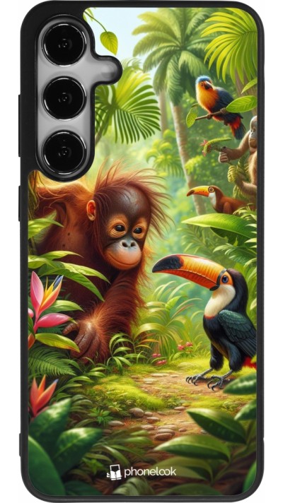Samsung Galaxy S25+ Case Hülle - Silikon schwarz Tropischer Dschungel Tayrona