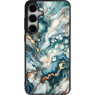 Samsung Galaxy S25+ Case Hülle - Silikon schwarz Grüner Blauer Goldener Marmor