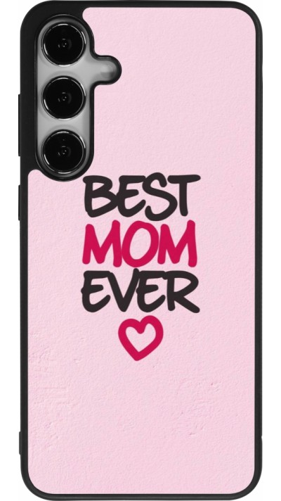 Samsung Galaxy S25+ Case Hülle - Silikon schwarz Mom 2023 best Mom ever pink