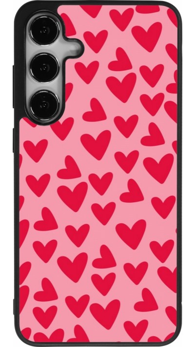 Samsung Galaxy S25+ Case Hülle - Silikon schwarz Mom 2024 kleine Herzen