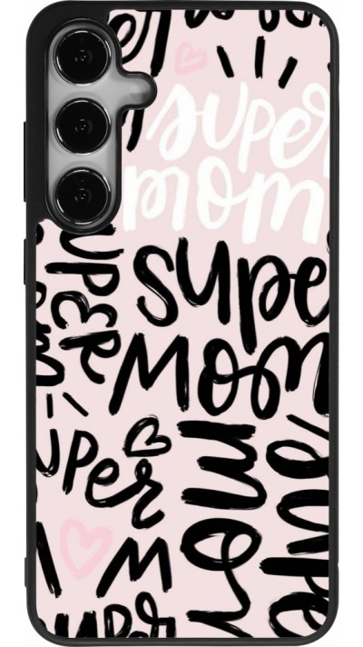 Samsung Galaxy S25+ Case Hülle - Silikon schwarz Mom 2024 Super mom