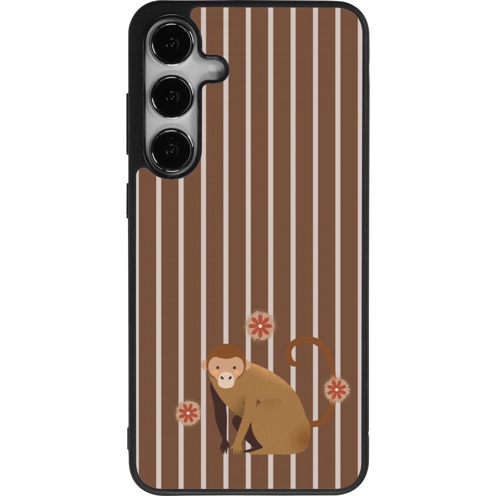 Samsung Galaxy S25+ Case Hülle - Silikon schwarz Monkey with stripes