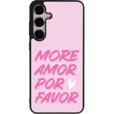 Samsung Galaxy S25+ Case Hülle - Silikon schwarz More amor porfavor