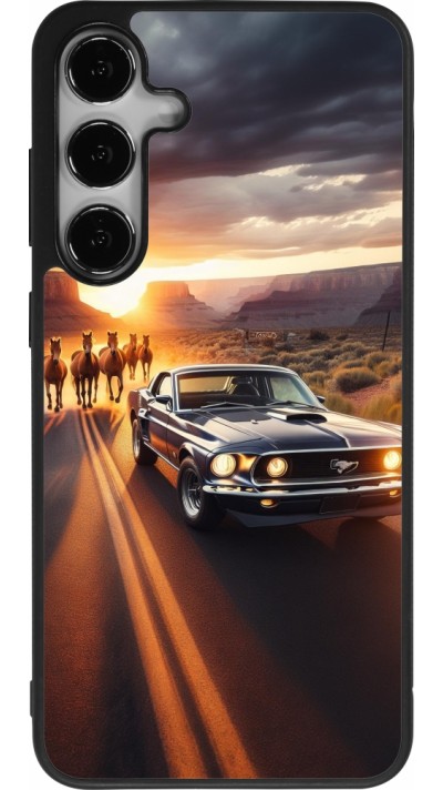 Samsung Galaxy S25+ Case Hülle - Silikon schwarz Mustang 69 Grand Canyon