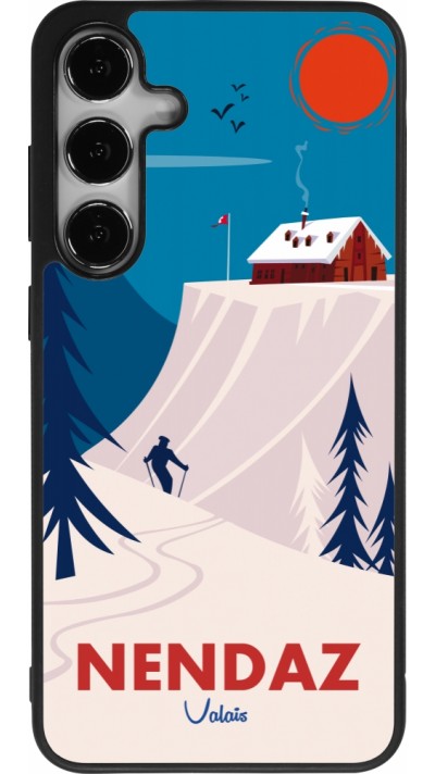 Samsung Galaxy S25+ Case Hülle - Silikon schwarz Nendaz Cabane Ski