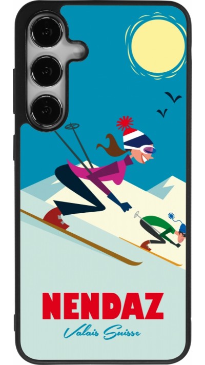Samsung Galaxy S25+ Case Hülle - Silikon schwarz Nendaz Ski Downhill
