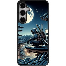 Samsung Galaxy S25+ Case Hülle - Silikon schwarz Ninja unter dem Mond