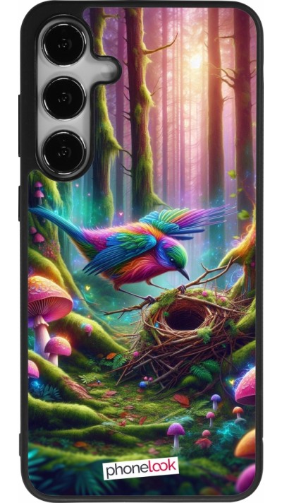 Samsung Galaxy S25+ Case Hülle - Silikon schwarz Vogel Nest Wald