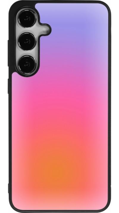 Samsung Galaxy S25+ Case Hülle - Silikon schwarz Orange Pink Blue Gradient