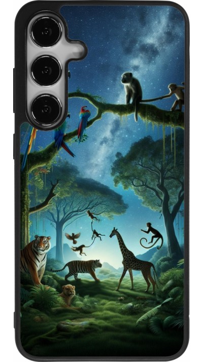 Samsung Galaxy S25+ Case Hülle - Silikon schwarz Paradies der exotischen Tiere