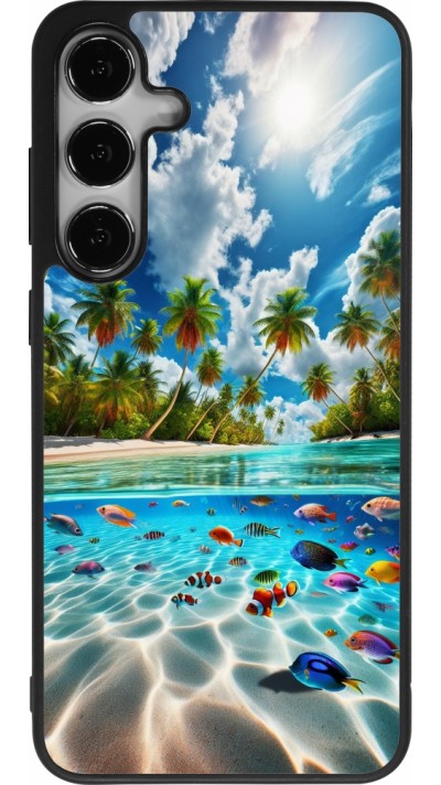 Samsung Galaxy S25+ Case Hülle - Silikon schwarz Strandparadies